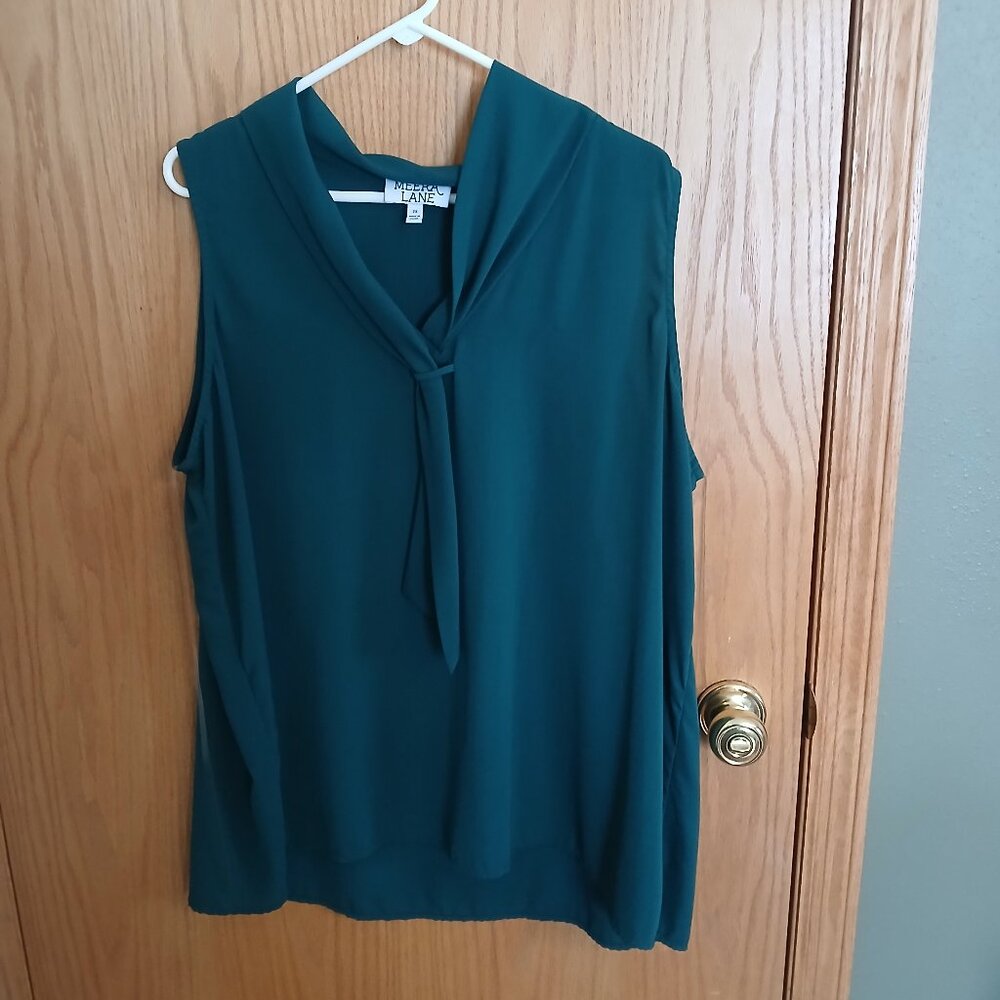 Like New Meera Lane Green Sleeveless 2XL Top